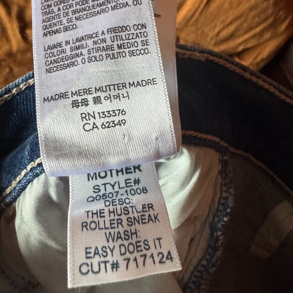 NWOT! 👖 MOTHER The Hustler Roller Sneak Jeans – Easy Does It – Size 28 - Picture 6 of 7